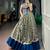 multicolor silk blend woven traditional lehenga choli with free size upto 38