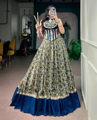 multicolor silk blend woven traditional lehenga choli with free size upto 38 2