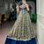multicolor silk blend woven traditional lehenga choli with free size upto 38