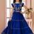 Roya blue embroidered art silk a line lehenga choli dupatta