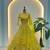 yellow net embroidered traditional lehenga choli