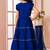 Roya blue embroidered art silk a line lehenga choli dupatta