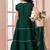 Green embroidered art silk a line lehenga choli dupatta