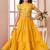 Yellow embroidered art silk a line lehenga choli dupatta