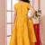 Yellow embroidered art silk a line lehenga choli dupatta