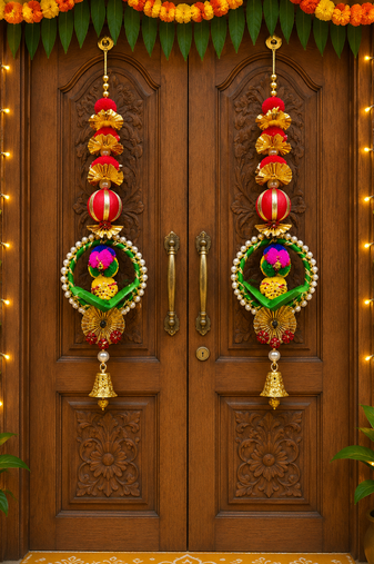 handmade decorative hanging for living room bedroom decor wedding decoration (pack of 2)