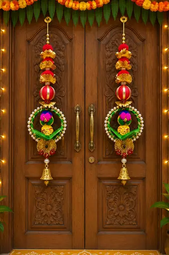 handmade decorative hanging for living room bedroom decor wedding decoration (pack of 2)