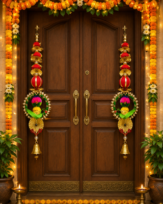 handmade decorative hanging for living room bedroom decor wedding decoration (pack of 2) 2
