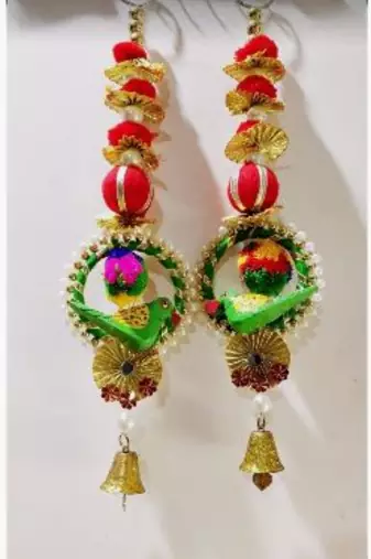 handmade decorative hanging for living room bedroom decor wedding decoration (pack of 2)