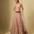 Rose Gold Embroidered Satin Chinon Tulle Lehenga Set