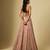Rose Gold Embroidered Satin Chinon Tulle Lehenga Set