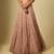 Rose Gold Embroidered Satin Chinon Tulle Lehenga Set