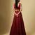 Red Embroidered Satin Chinon Tulle Lehenga Set