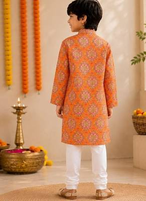 Kesari paan boota kurta set 2