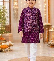 Purple patola kurta set