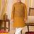 Mustard jaal boota kurta set