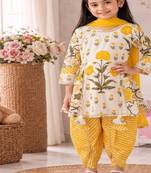 Yellow mughal dhoti set