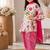 Pink leheriya dhoti set