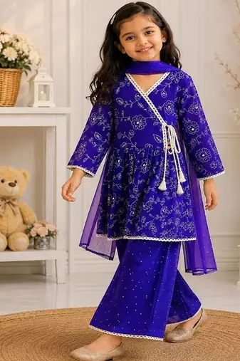 Girls violet palazzo set