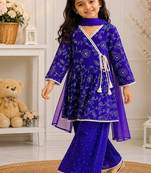 Girls violet palazzo set