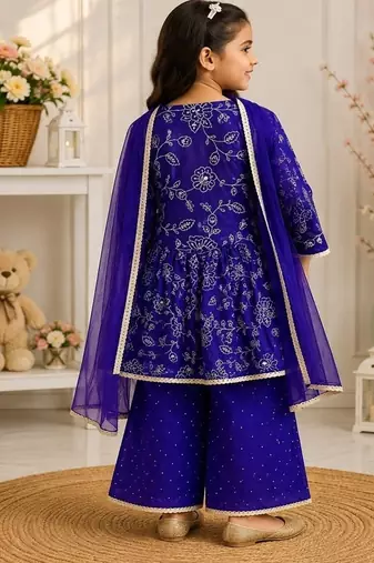 Girls violet palazzo set
