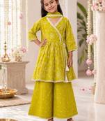 Girls lime palazzo set