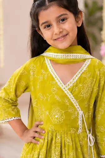 Girls lime palazzo set