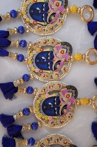 decorative shrinath ji wall hanging for main door  garland perfect for home decor (pack of 2)
