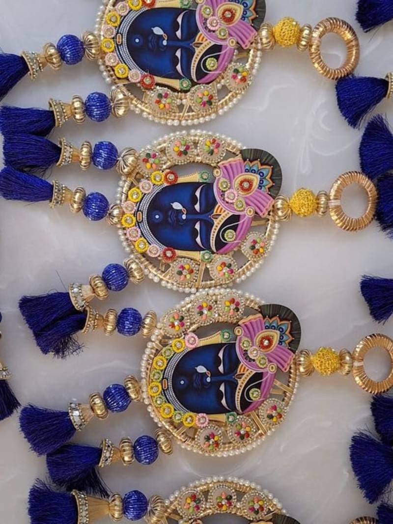 decorative shrinath ji wall hanging for main door  garland perfect for home decor (pack of 2)