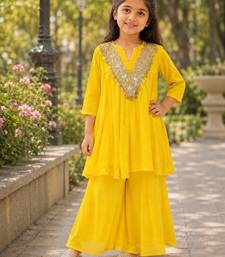 Girls yellow palazzo set