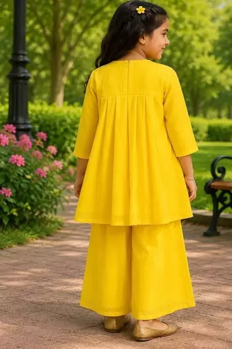 Girls yellow palazzo set