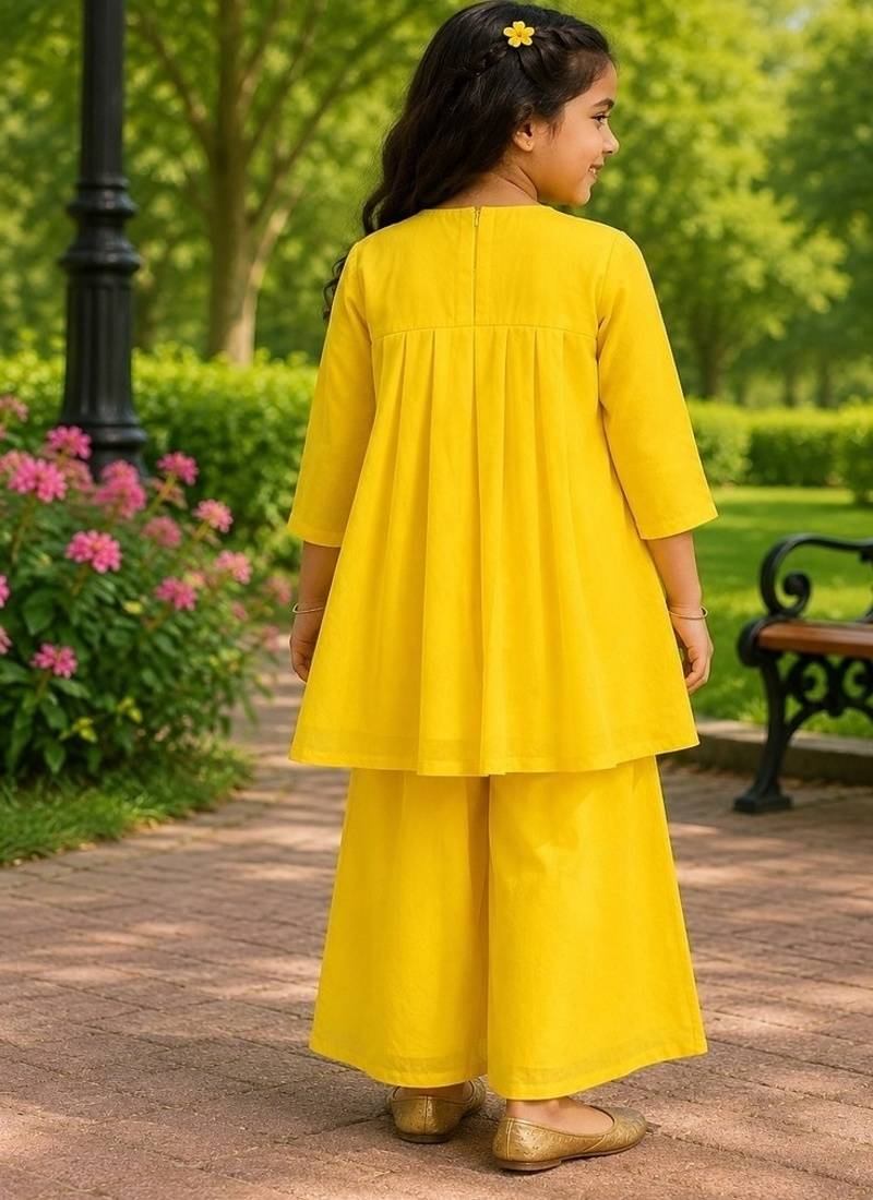 Girls yellow palazzo set