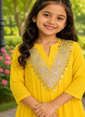 Girls yellow palazzo set 4