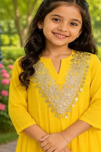Girls yellow palazzo set