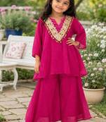 Girls rani pink palazzo set