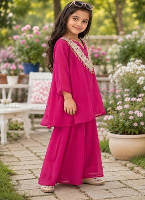 Girls rani pink palazzo set 2