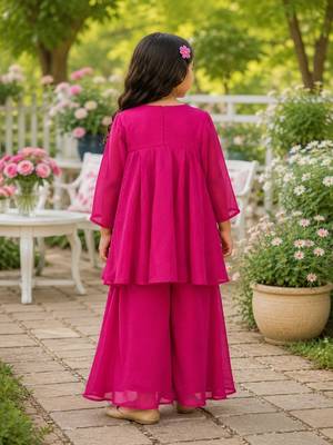 Girls rani pink palazzo set 3
