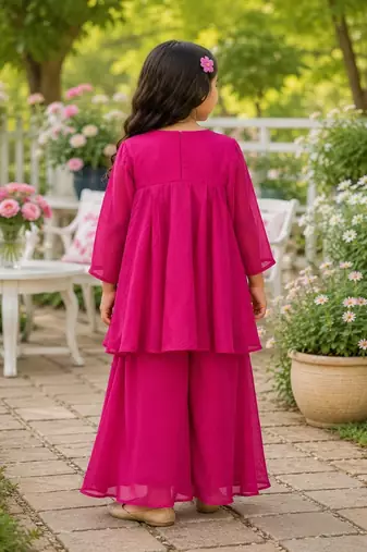 Girls rani pink palazzo set