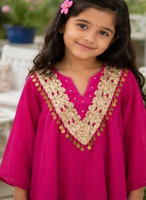 Girls rani pink palazzo set 4