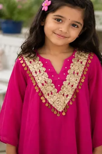 Girls rani pink palazzo set