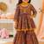 Girls red paisley kurta set