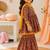 Girls red paisley kurta set