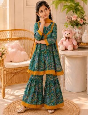 Girls heena sharara set 1