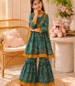 Girls heena sharara set