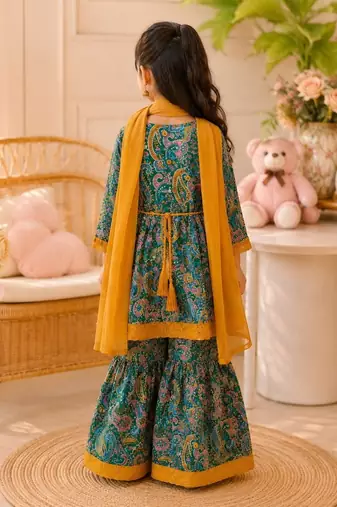 Girls heena sharara set