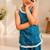 Girls teal bandhej kurti set