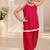 Rani pink bandhej kurti set