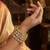 Gold-plated kundan & cubic zirconia studded bangle set for women (pack of 4)