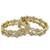 Gold-plated kundan & cubic zirconia studded bangle set for women (pack of 4)
