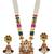 Gold-plated beaded kundan & meenakari long rani haar jewellery set
